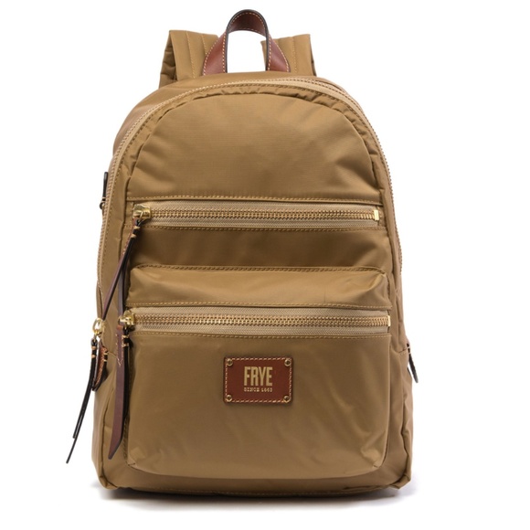 Frye Handbags - Frye Tan Ivy Nylon Water-Resistant Backpack